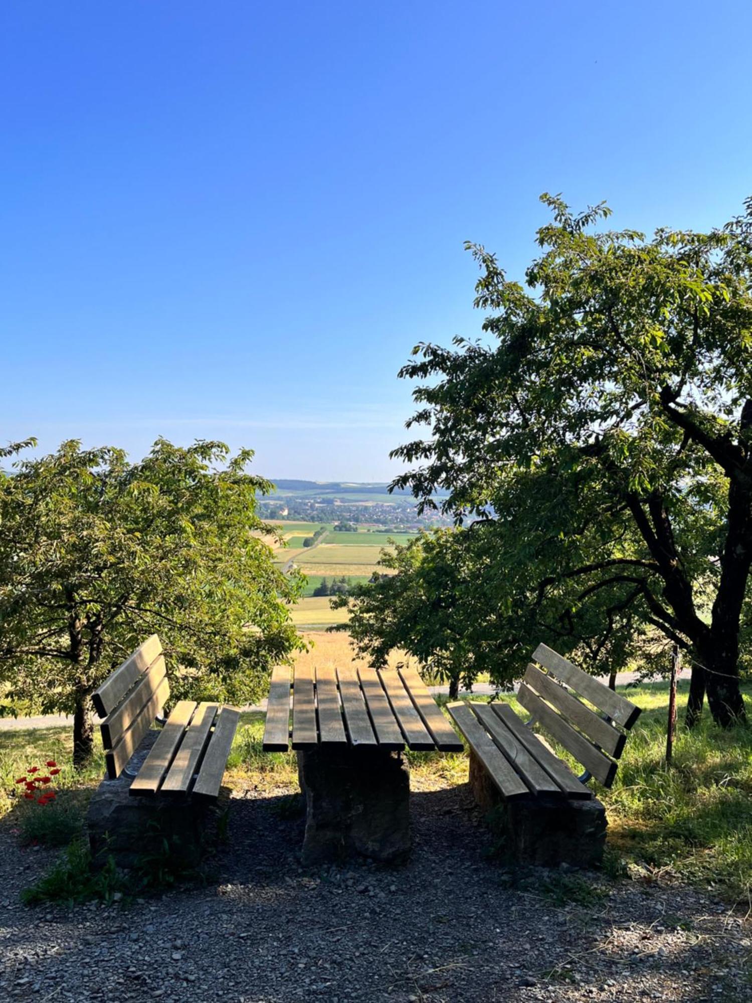 Ferienhaus Weinbergblick - Nahe Wuerzburg - 2 Schlafzimmer - Familienfreundlich - Terrasse Unterleinach Exteriér fotografie